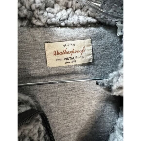 Weatherproof Sherpa 1/4 Zip Pullover Gray Medium NEW - Picture 4 of 5